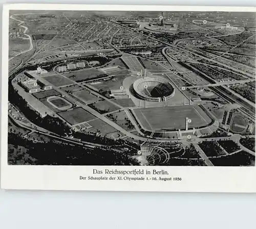 Berlin Berlin Fliegeraufnahme Reichssportfeld Olympia Stadion * / Berlin /Berlin Stadtkreis