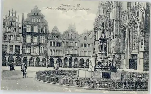 Muenster Westfalen Muenster Westfalen Lambertusbrunnen Prinzipalmarkt * / Muenster /Muenster Stadtkreis