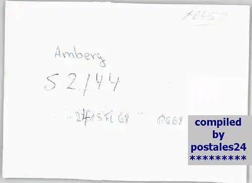 Amberg Oberpfalz Amberg Fliegeraufnahme o 1968 / Amberg /Amberg Stadtkreis