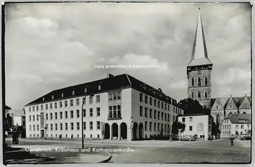 Osnabrueck Osnabrueck Kreishaus Katharinenkirche ungelaufen ca. 1965 / Osnabrueck /Osnabrueck LKR