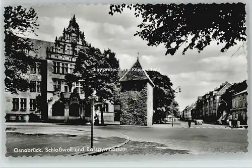 Osnabrueck Osnabrueck Schlosswall Schule ungelaufen ca. 1955 / Osnabrueck /Osnabrueck LKR
