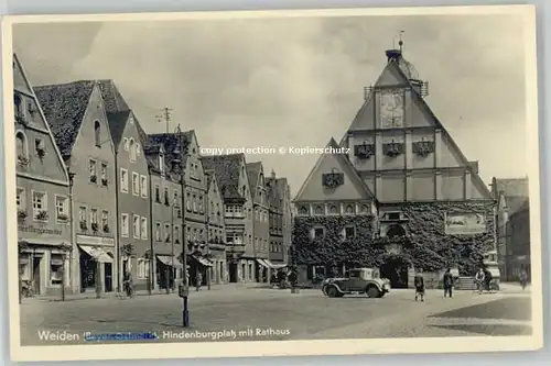 Weiden Oberpfalz Hindenburgplatz Rathaus * 1940