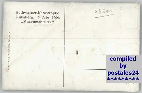 Nuernberg Hochwasser-Katastrophe Museumsbruecke * 1909