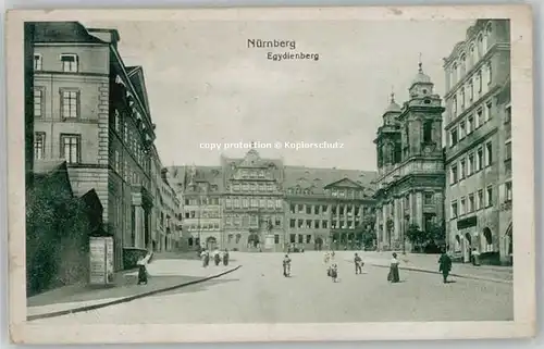 Nuernberg Egydienberg Feldpost x 1918