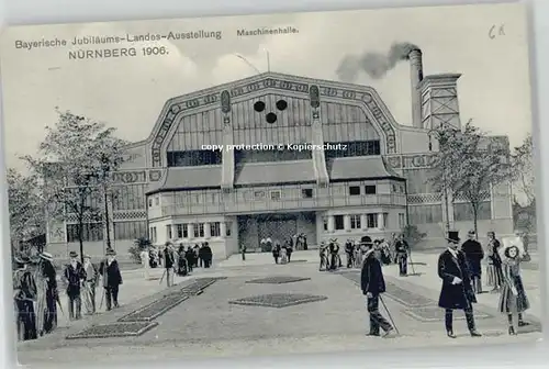 Nuernberg Bayerische Jubilaeums-Ausstellung Maschinenhalle x 1906