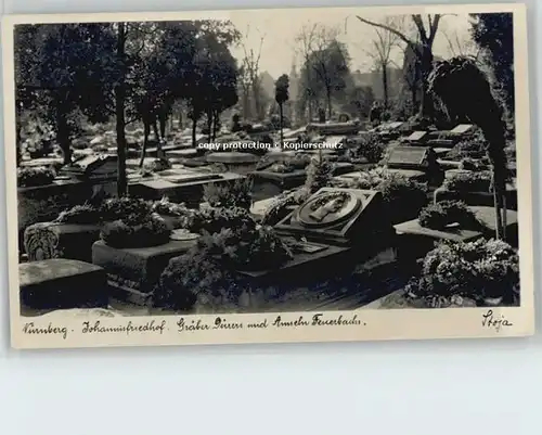 Nuernberg Johannisfriedhof Grab Duerer Anselm Feuerbach * 1930