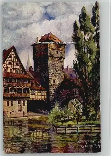 Nuernberg Henkersteg KuenstlerKuenstlerkarte * 1910