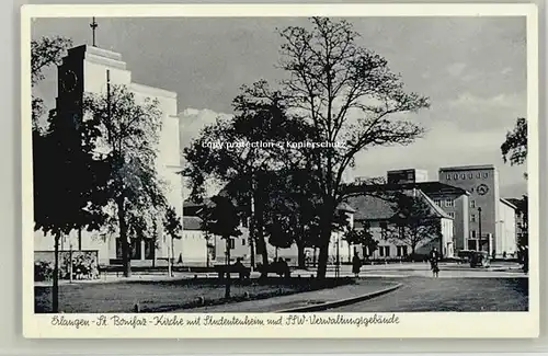Erlangen SSW Verwaltungsgebaeude St. Bonifaz-Kirche * 1940