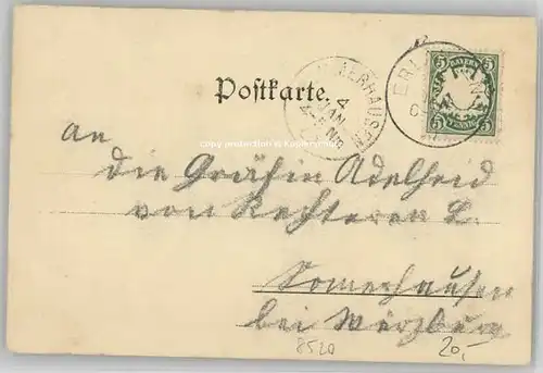 Erlangen Collegienhaus Kuenstlerkarte  x 1900