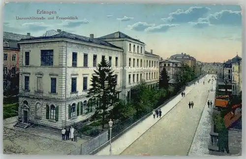 Erlangen Universitaetsstrasse Frauenklinik Feldpost  x 1917