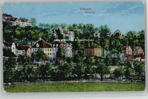 Erlangen Burgberg Feldpost  x 1916