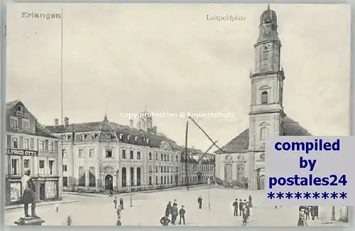 Erlangen Erlangen Luitpoldplatz ungelaufen ca. 1910 / Erlangen /Erlangen Stadtkreis