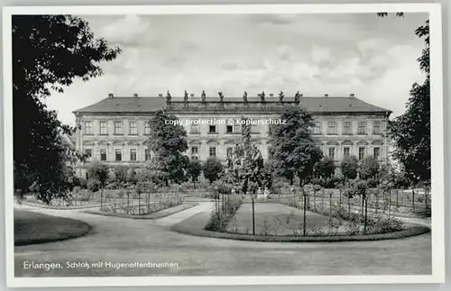 Erlangen Erlangen Hugenottenbrunnen ungelaufen ca. 1955 / Erlangen /Erlangen Stadtkreis