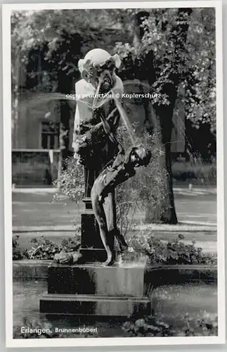 Erlangen Erlangen Brunnenbueberl ungelaufen ca. 1955 / Erlangen /Erlangen Stadtkreis