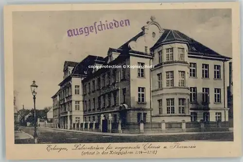 Erlangen Erlangen Laboratorium ungelaufen ca. 1920 / Erlangen /Erlangen Stadtkreis