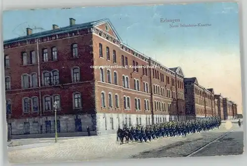 Erlangen Infantrie Kaserne Feldpost x 1917