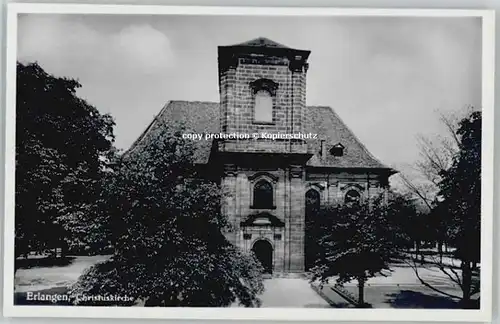 Erlangen Erlangen Christus Kirche  ungelaufen ca. 1955 / Erlangen /Erlangen Stadtkreis