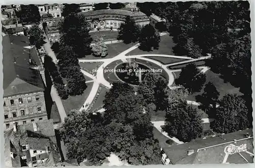 Erlangen Fliegeraufnahme Hugenottenbrunnen x 1954