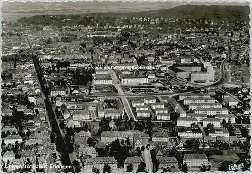 Erlangen Erlangen Fliegeraufnahme ungelaufen ca. 1965 / Erlangen /Erlangen Stadtkreis