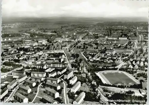 Erlangen Erlangen Fliegeraufnahme ungelaufen ca. 1965 / Erlangen /Erlangen Stadtkreis