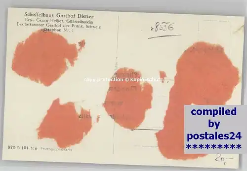 Goessweinstein Scheffelhaus Gasthof Distler * 1955