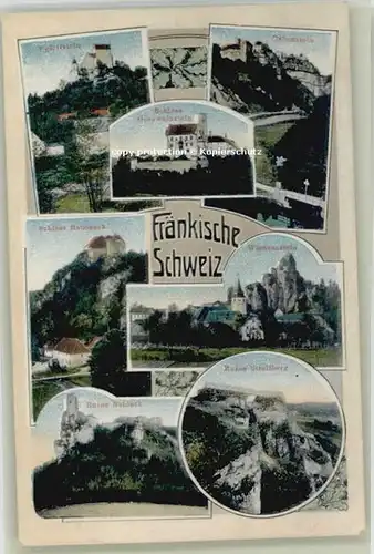 Goessweinstein Ruine Streitberg Wichsenstein Schloss Rabeneck x 1920