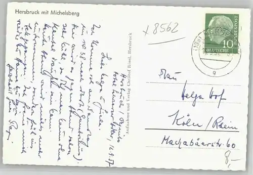 Hersbruck Michelsberg x 1957