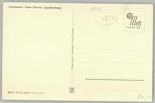 Pottenstein Oberfranken Pottenstein Jugendherberge * / Pottenstein /Bayreuth LKR