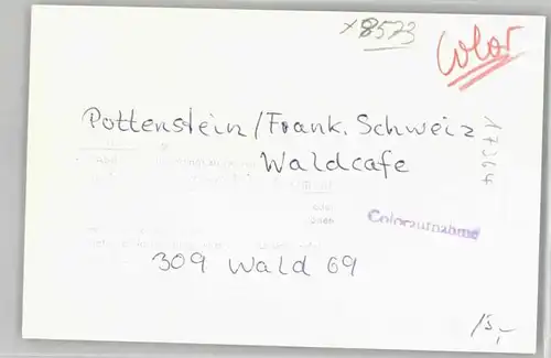 Pottenstein Oberfranken Pottenstein Waldcafe * / Pottenstein /Bayreuth LKR