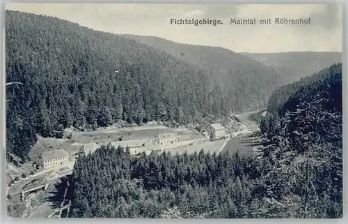Bischofsgruen [Stempelabschlag] Maintal Roehrenhof Feldpost x 1918