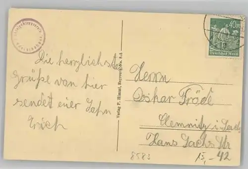 Bischofsgruen Karches Forsthaus x 1923