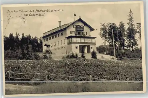 Bischofsgruen [Stempelabschlag] Ochsenkopf Unterkunftshaus x 1930