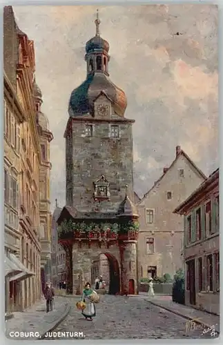 Coburg Judenturm Kuenstlerkarte x 1921