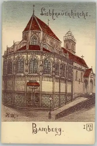 Bamberg Liebfrauen Kirche Kuenstlerkarte * 1900