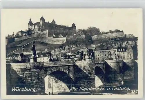 Wuerzburg Mainbruecke Festung *