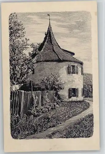 we14802 Ansbach Mittelfranken Ansbach Dicker Turm Kuenstlerkarte * Kategorie. Ansbach Alte Ansichtskarten
