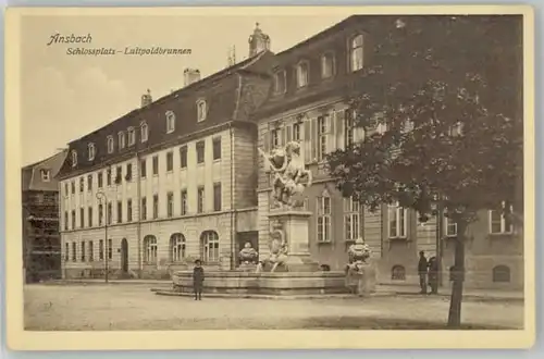 we14815 Ansbach Mittelfranken Ansbach Schlossplatz Luitpoldbrunnen * Kategorie. Ansbach Alte Ansichtskarten