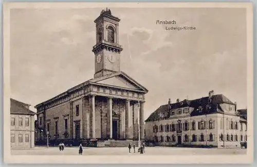 we15169 Ansbach Mittelfranken Ansbach Ludwigs-Kirche * Kategorie. Ansbach Alte Ansichtskarten