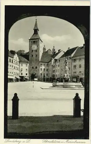 Landsberg Lech Marienbrunnen Schmalzturm *