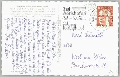 Bad Woerishofen Kurheim Erika x 1975