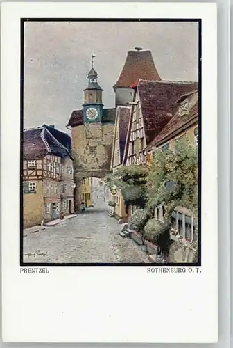 Rothenburg Tauber Prentzel Kuenstlerkarte *