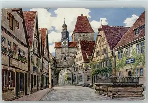 Rothenburg Tauber Roedergasse Markusturm x 1913