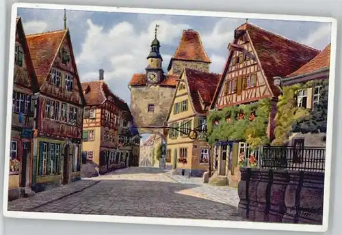 Rothenburg Tauber Roedergasse KuenstlerMarschall o 1921