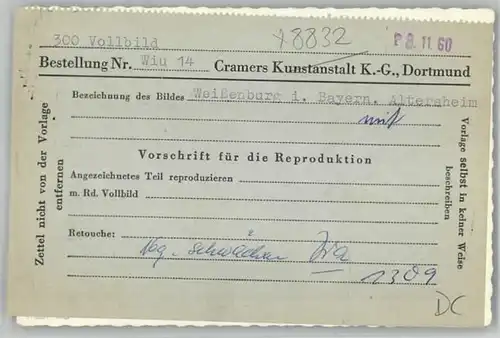 we22128 Weissenburg Bayern Weissenburg in Bayern  o 1960 Kategorie. Weissenburg i.Bay. Alte Ansichtskarten