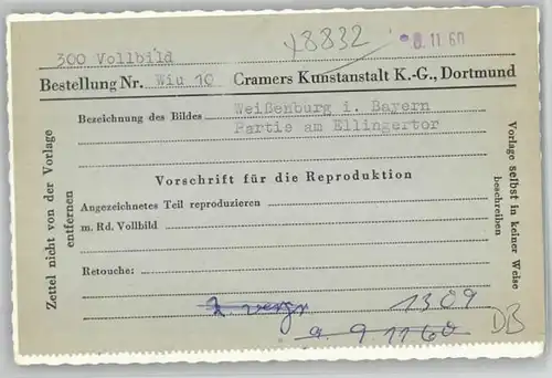 we22130 Weissenburg Bayern Weissenburg in Bayern Ellinger Tor o 1960 Kategorie. Weissenburg i.Bay. Alte Ansichtskarten
