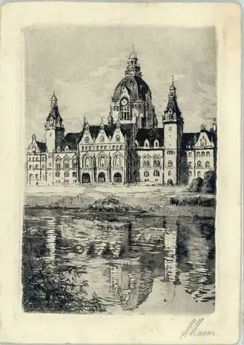 Hannover Rathaus Kuenstlerkarte x