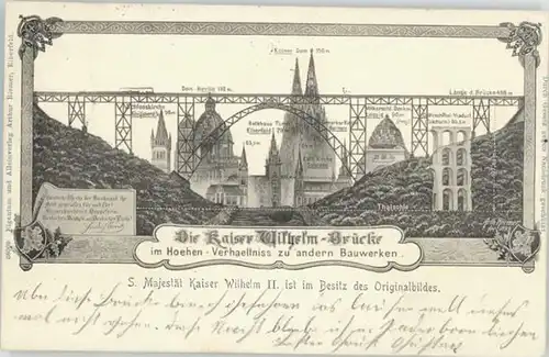 Hagen Westfalen [Stempelabschlag] Kaiser Wilhelm Bruecke x