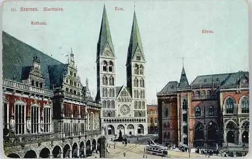 Bremen Marktplatz Rathaus Dom Boerse x