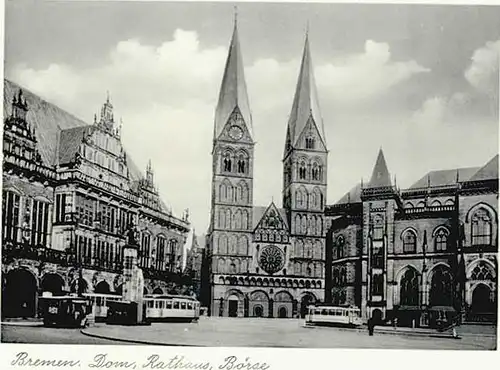 Bremen Dom Rathaus Boerse *