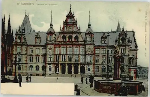 Wiesbaden Rathaus Brunnen *